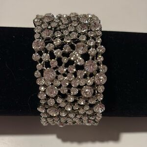 Elegant Silver Crystal Rhinestone Bracelet Excellent condition